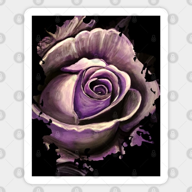 Purple Rose Magnet by adamzworld